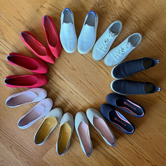 Rothy's Lace-Up Sneakers in Vanilla - Picture 9 of 9